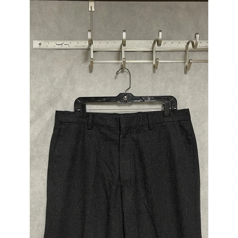 Banana Republic Pants Men 36X34 Charcoal Gray Dawson Winter Flannel Dress Luxury
